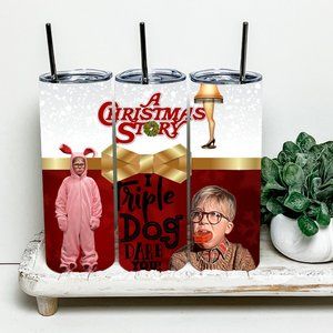 A Christmas Story I Dare You 20oz Tumbler With Metal Straw